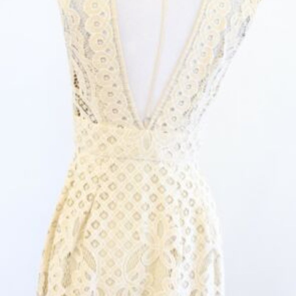 Free People Size 6 Cream Dress - Picture 4 of 9